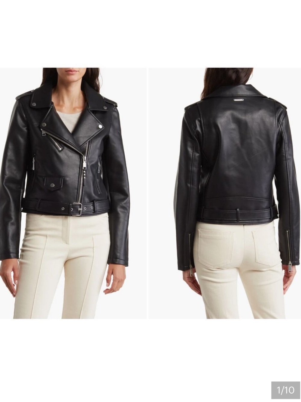 Rebecca Minkoff Black Leather Moto Jacket NWT
